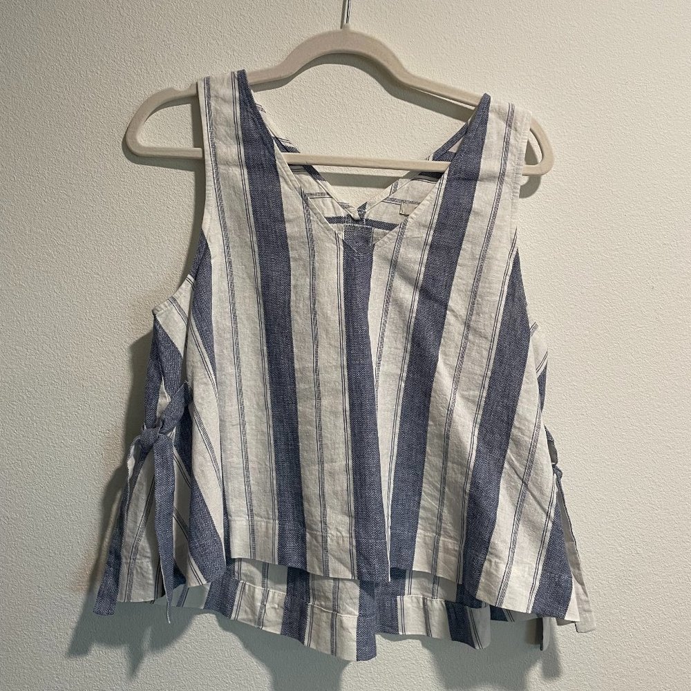 Madewell Blue & White Striped Swing Tank Top